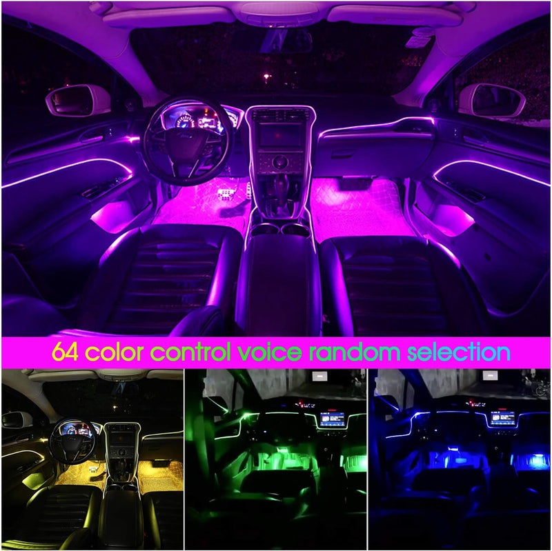 Wilktop LED Innenbeleuchtung Auto 6m LED Auto LED Strip RGB Streifen Licht Neonleuchtleisten Ambient