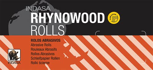 Indasa Rhynowood 115mm x 50m Schleifpapier, Holz Schleifpapier auf Rolle für Holzoberflächen, versch