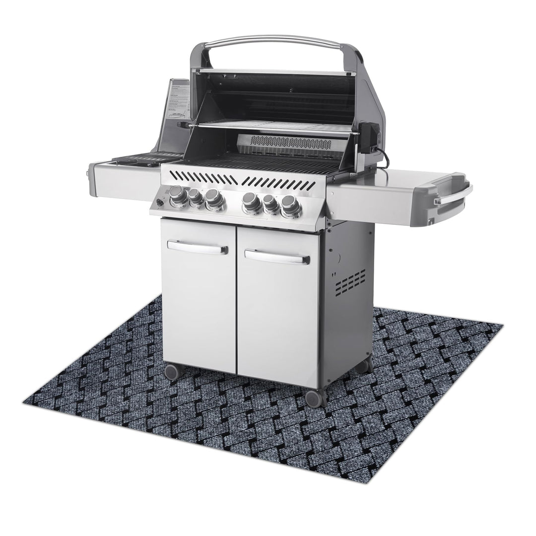 VECTRA Grillschutzmatte für Terrasse draussen hellgrau 100x180 cm Vectra Hellgrau 100x180 cm, Vectra