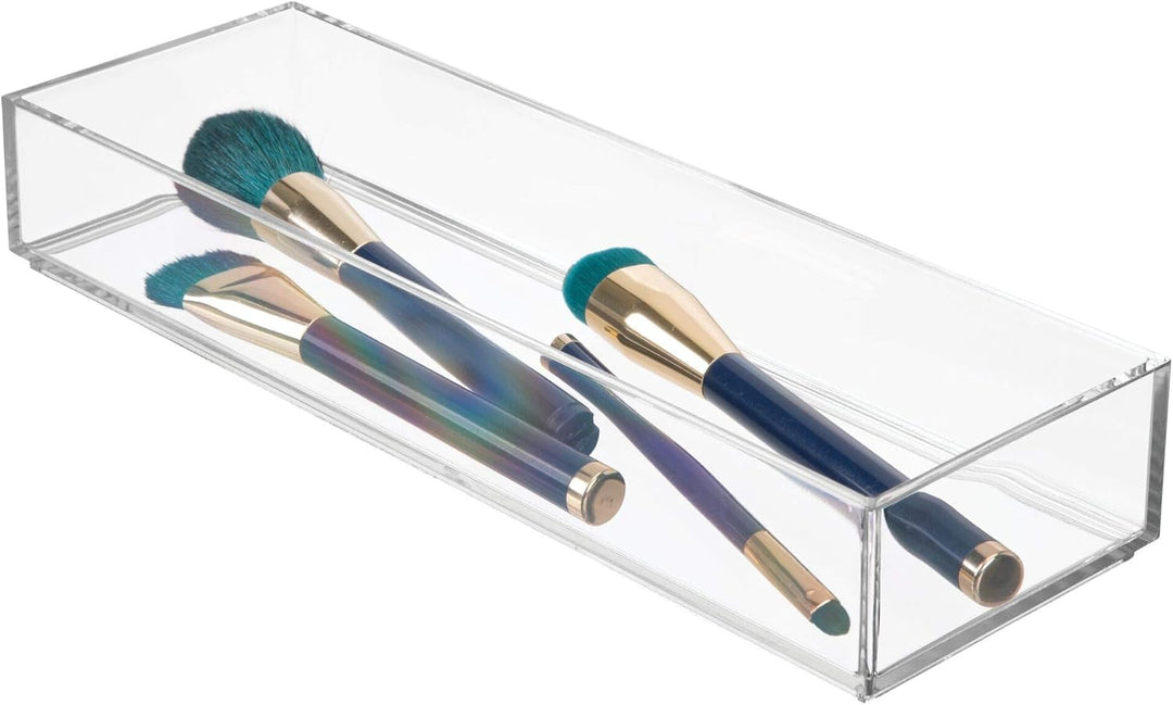 iDesign Schubladenorganizer, mittelgrosser Schubladeneinsatz aus Kunststoff für Besteck und andere U