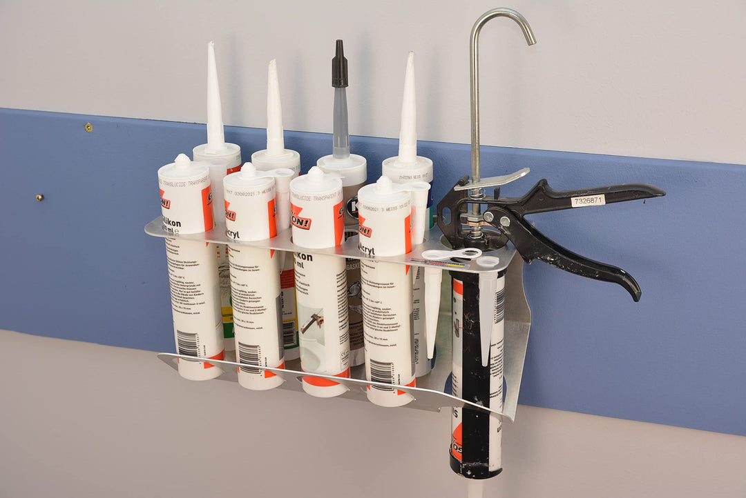 Silikon und Kartuschenpresse Wandhalterung für Werkstatt und Garage
