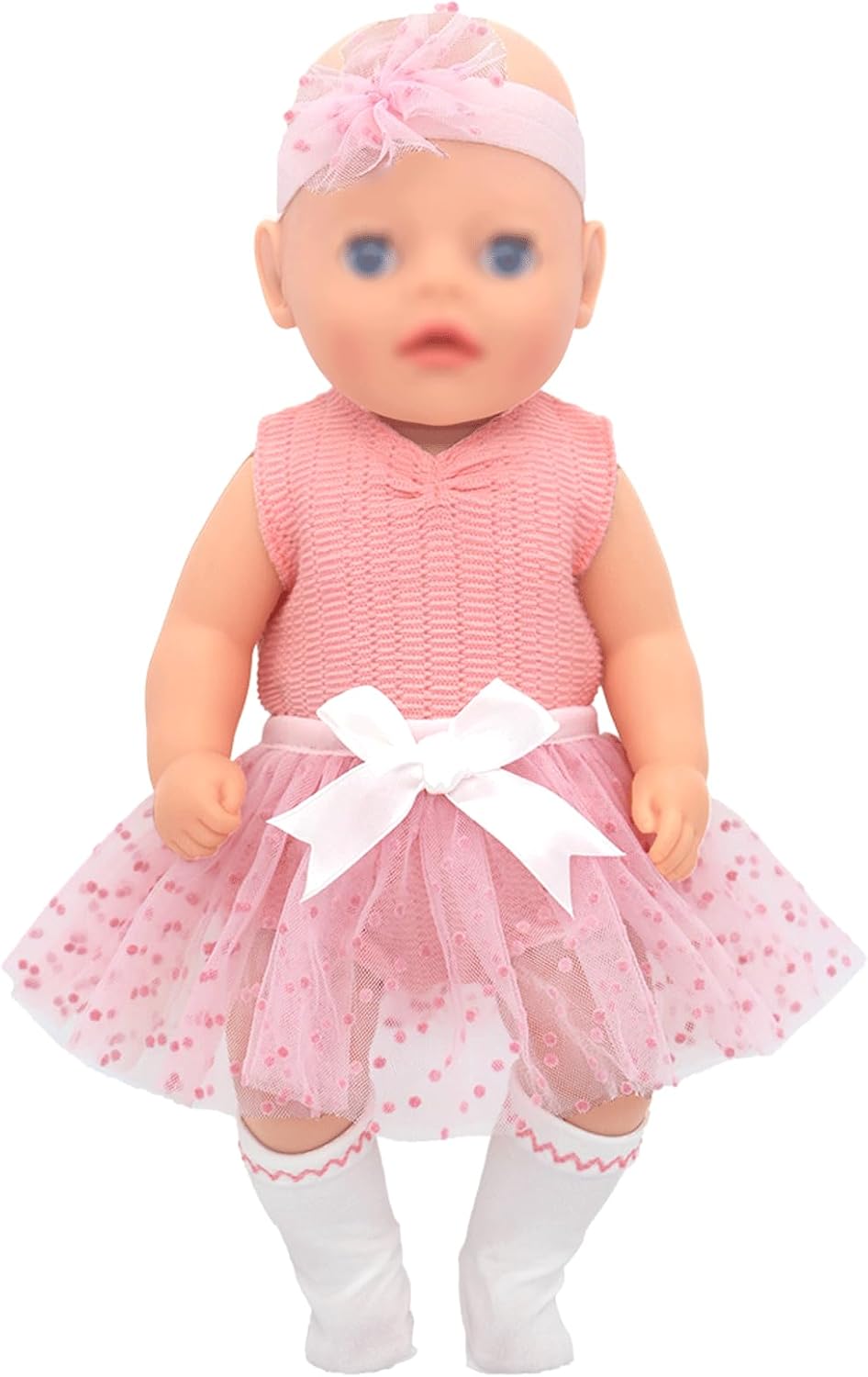Puppenkleidung Puppenkleider Set mit Stirnband und Hut 4-Packungen für 30-36 cm Puppen (Keine Puppe)