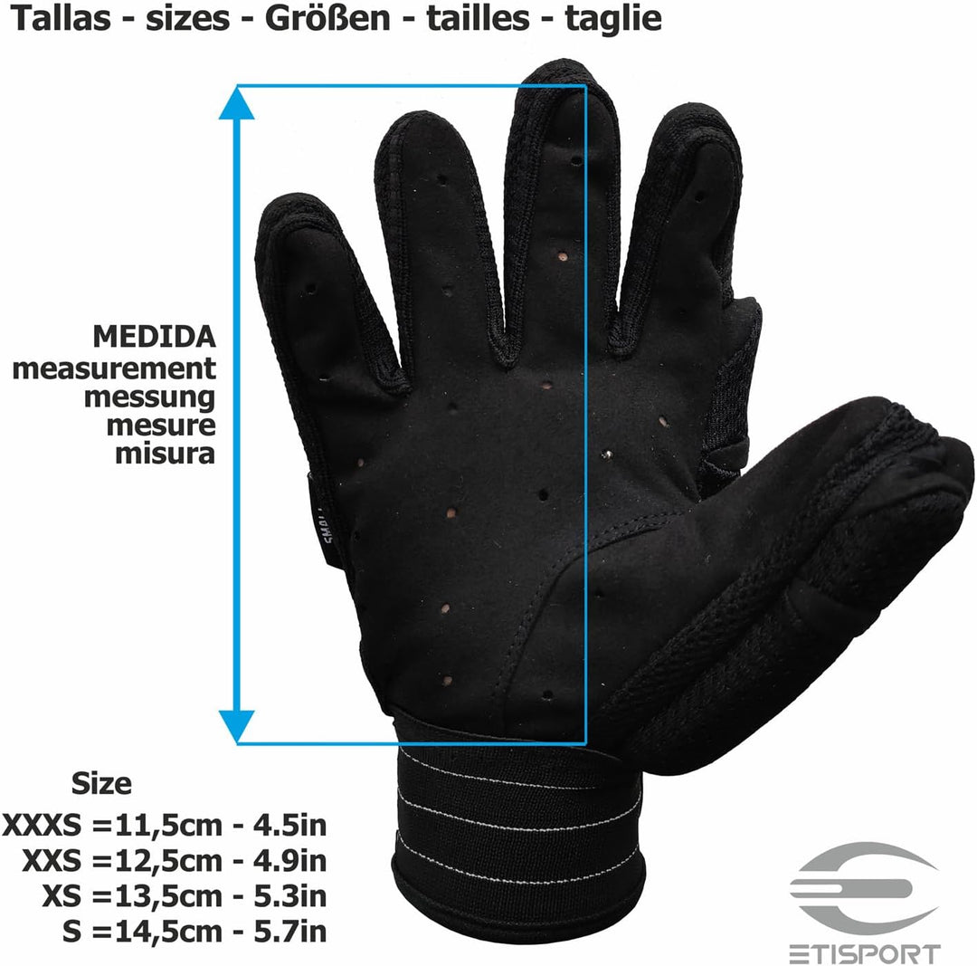 Schutzset, Handschuhe, Knieschützer, Schienbeinschützer für Rollhockey für Kinder Starter. Professio