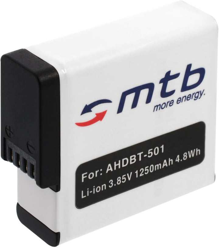 4 Akkus (1250mAh) + Dual-Ladegerät (USB) für AABAT-001 / Für GoPro Hero 5, Hero 6 - mit Allen Firmwa