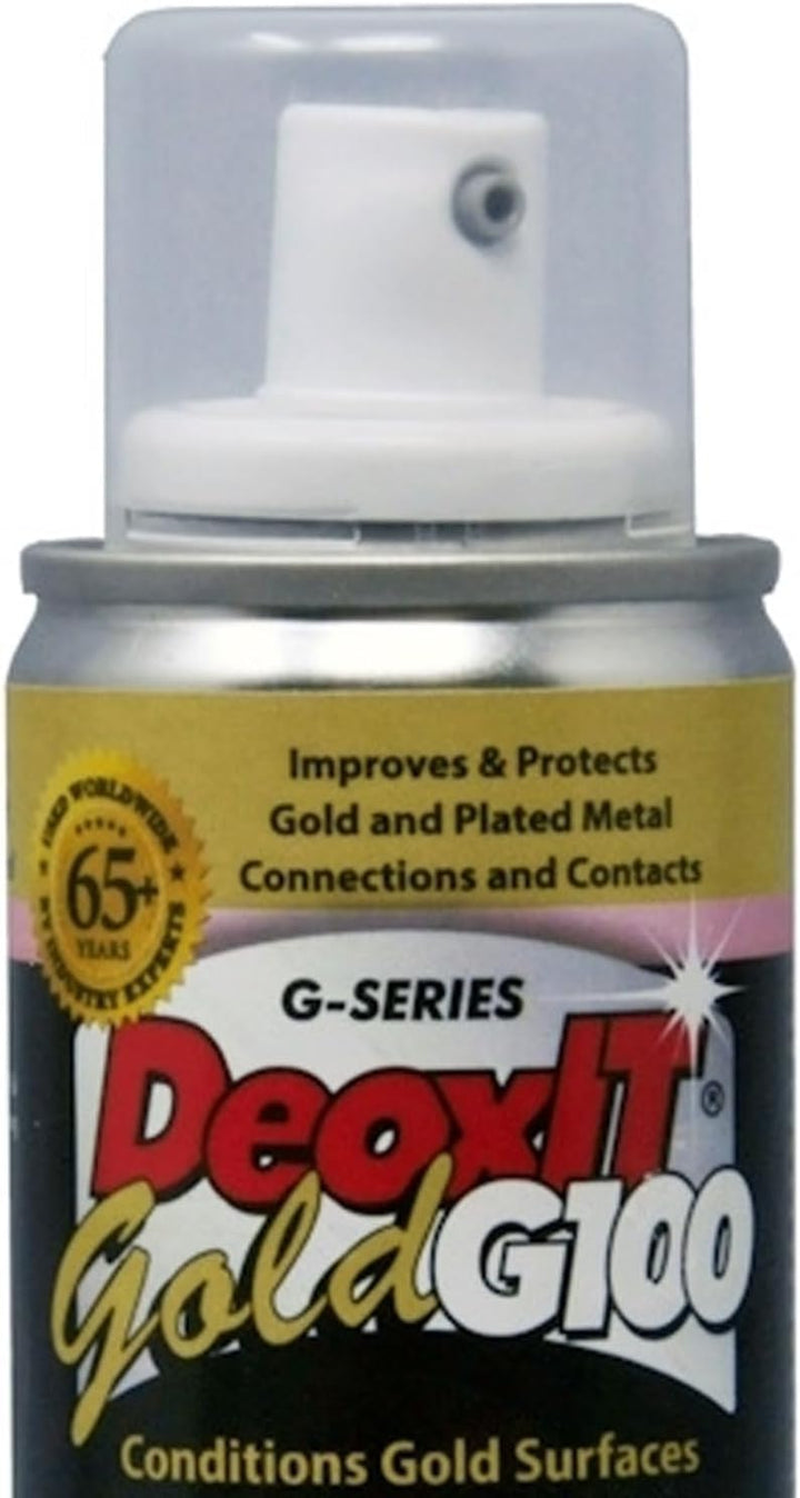 DeoxIT Kontaktreiniger G100PS-2 Gold Spray für Metall-Kontakte mit keepdrum Mikrofasertuch