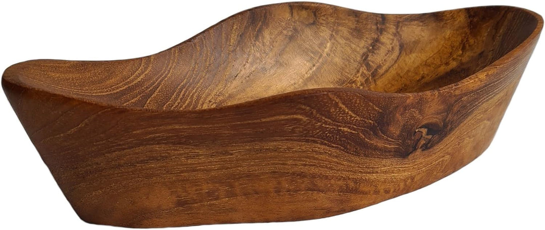 WINDALF Handgearbeitete Kleine Teak-Holzschale IROIZA 25 cm Seifen- & Schmuckschale Münzen & Schlüss