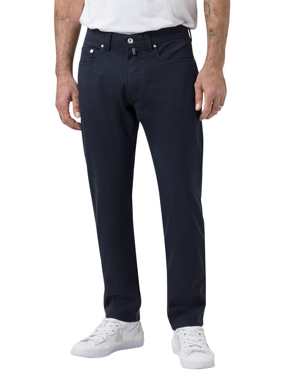 Pierre Cardin Herren Hose Lyon | Männer Jeans, Stoffhose | Tapered Fit 30W / 32L Dark Sapphire, 30W