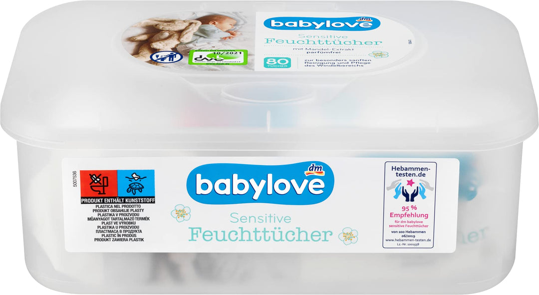 Babylove Feuchttücher und co (10x 80 Tücher, Sensitive Box) 10x 80 Tücher Sensitive Box, 10x 80 Tüch