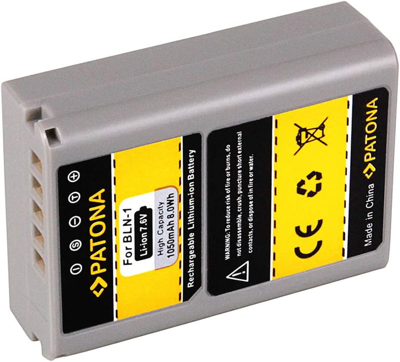 PATONA 2X Akku BLN-1 Kompatibel mit Olympus OMD E-M5 E-M1 Stylus XZ-2 Pen E-P5, BLN-1