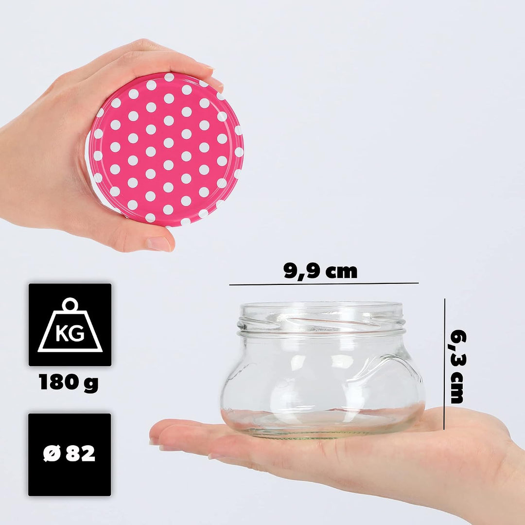 KADAX 10er Set Marmeladengläser 300ml TO82, Einmachgläser Vorratsgläser Mason Jar mit Schraubdeckel,