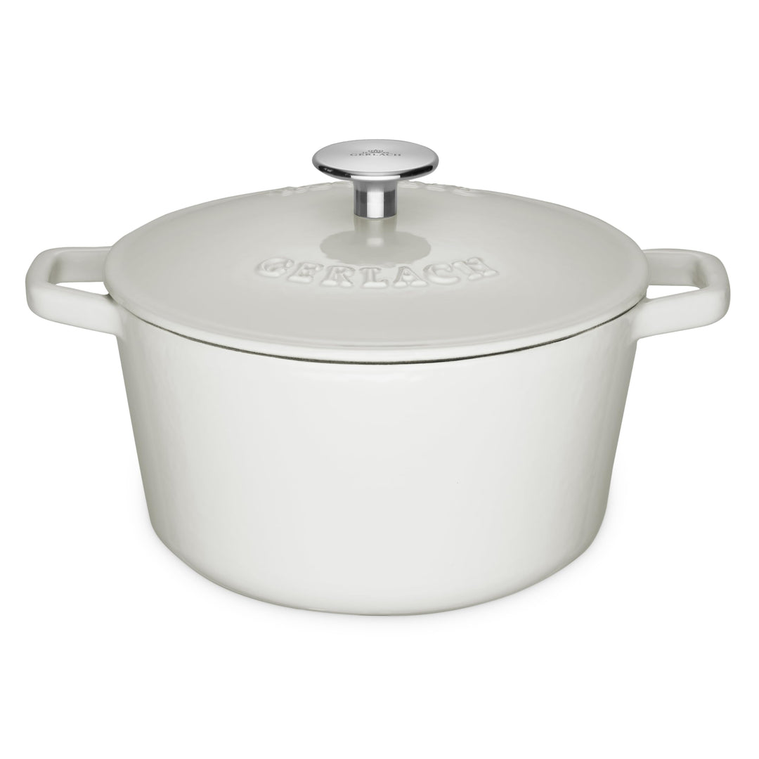 Gerlach Nature Iron Gusseisen-Topf Kochtopf 3 L mit Deckel 21 cm Bräter Schmortopf Brottopf Brotback