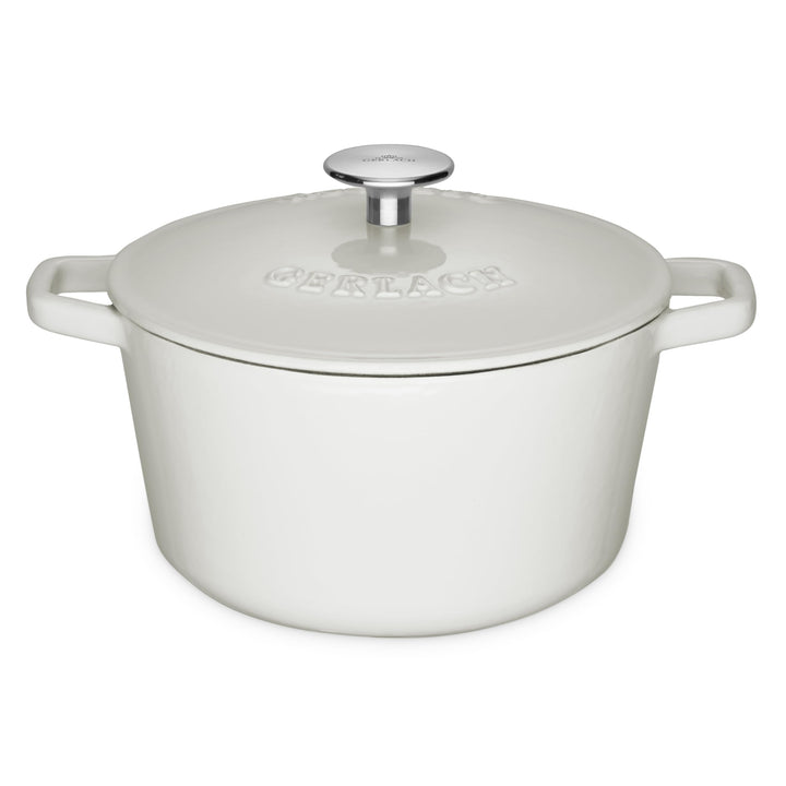 Gerlach Nature Iron Gusseisen-Topf Kochtopf 3 L mit Deckel 21 cm Bräter Schmortopf Brottopf Brotback