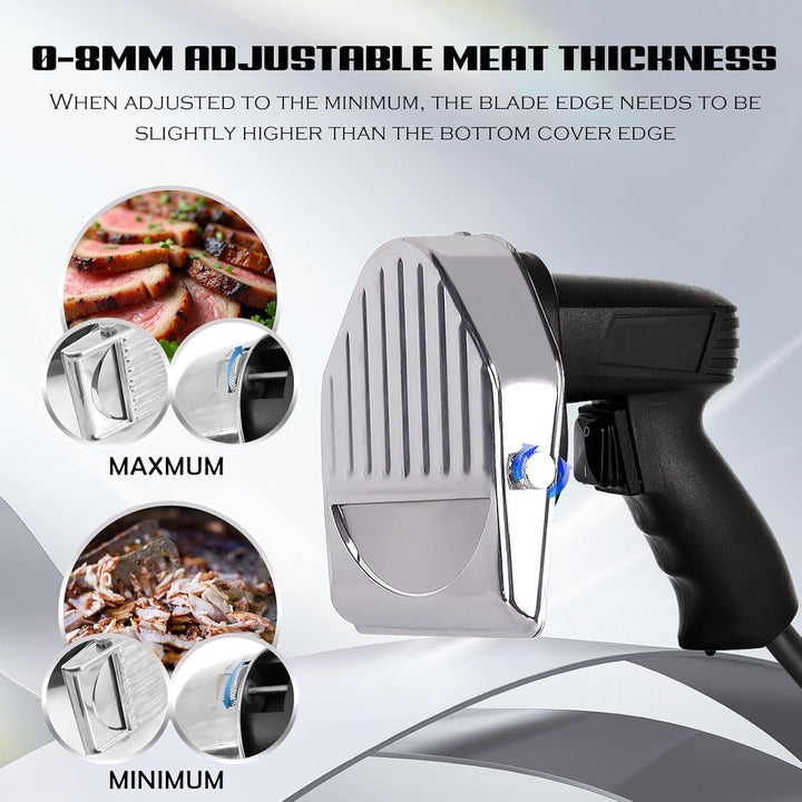 Qcwwy Elektrischer Kebab-Schneider, Elektrisches Schawarma-Döner-Kebab-Messer, Elektrisches Geschnit