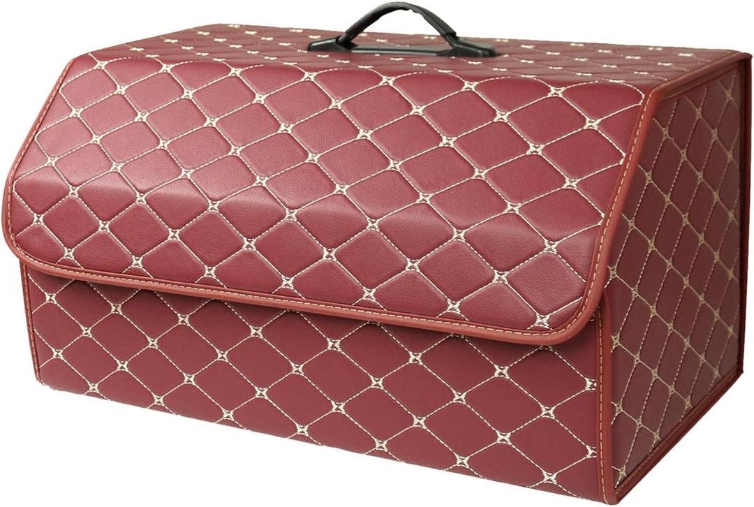 Ergocar Kofferraum Organizer Luxus-PU-Leder Aufbewahrungstasche Organizer Wasserdicht Faltbar Koffer