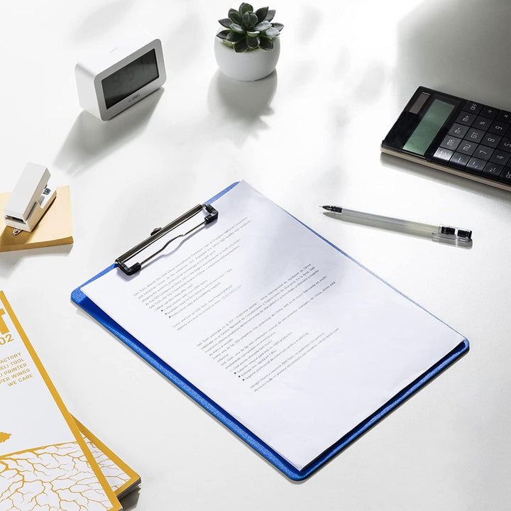 A4 Klemmbrett, 6er Klemmbrett A4 mit gummierter Metallklemme Zwischenablage Schreibblock für Student