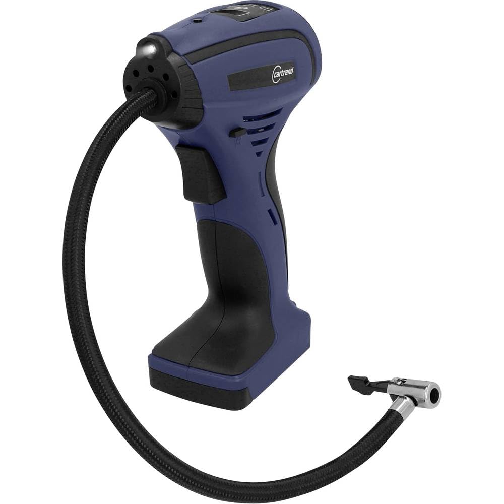 cartrend 10728 LED Handkompressor 12V, beleuchtet,Luftpumpe für Reifen,Bälle,Luftmatratzen,Schwimmhi