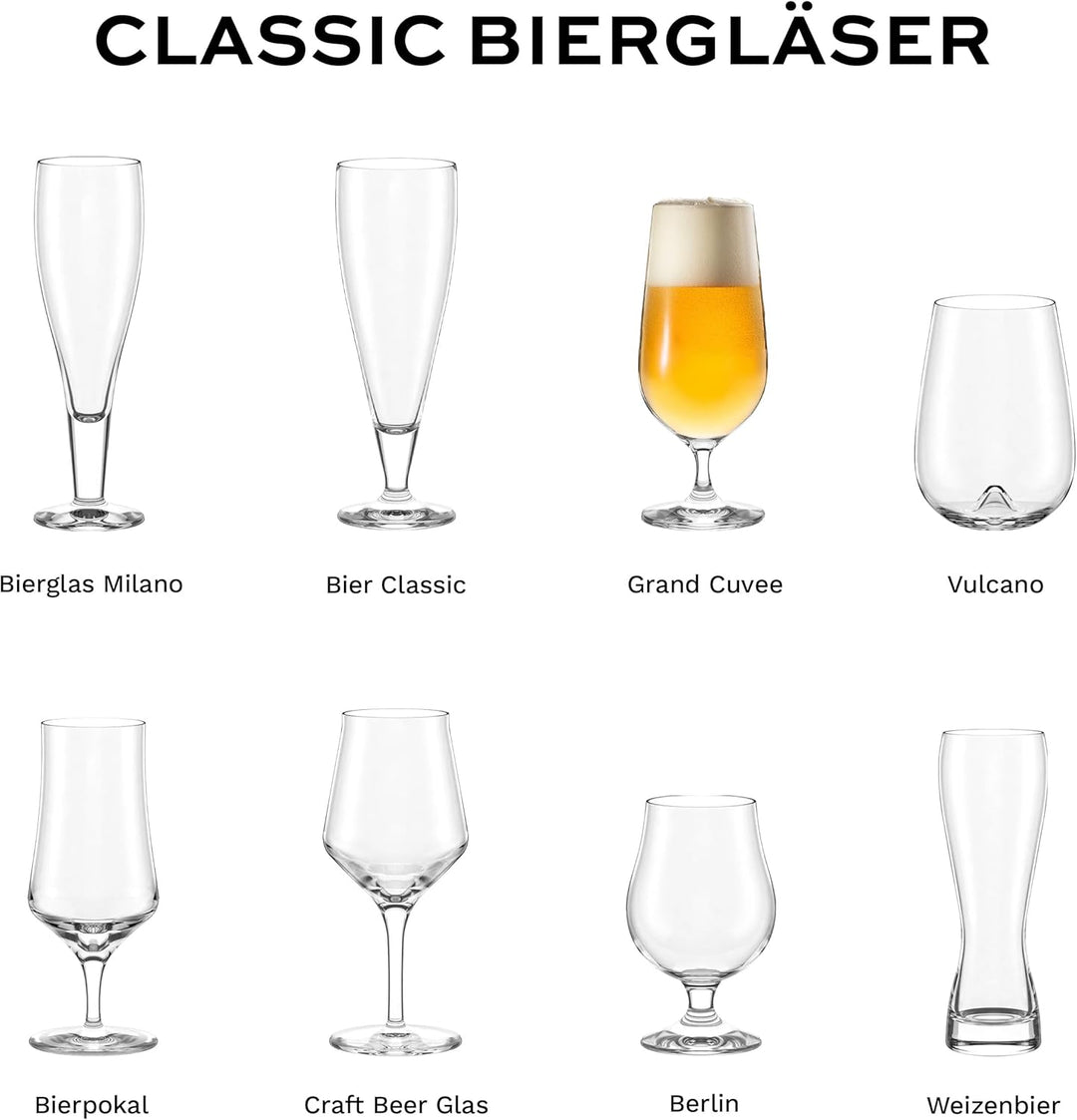 Stölzle Lausitz Biergläser Grand Cuvée / 6er Set Pils Gläser 0,3 Liter/Biertulpe stossfest/Bierglas