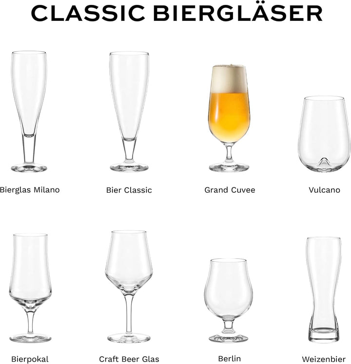 Stölzle Lausitz Biergläser Grand Cuvée / 6er Set Pils Gläser 0,3 Liter/Biertulpe stossfest/Bierglas