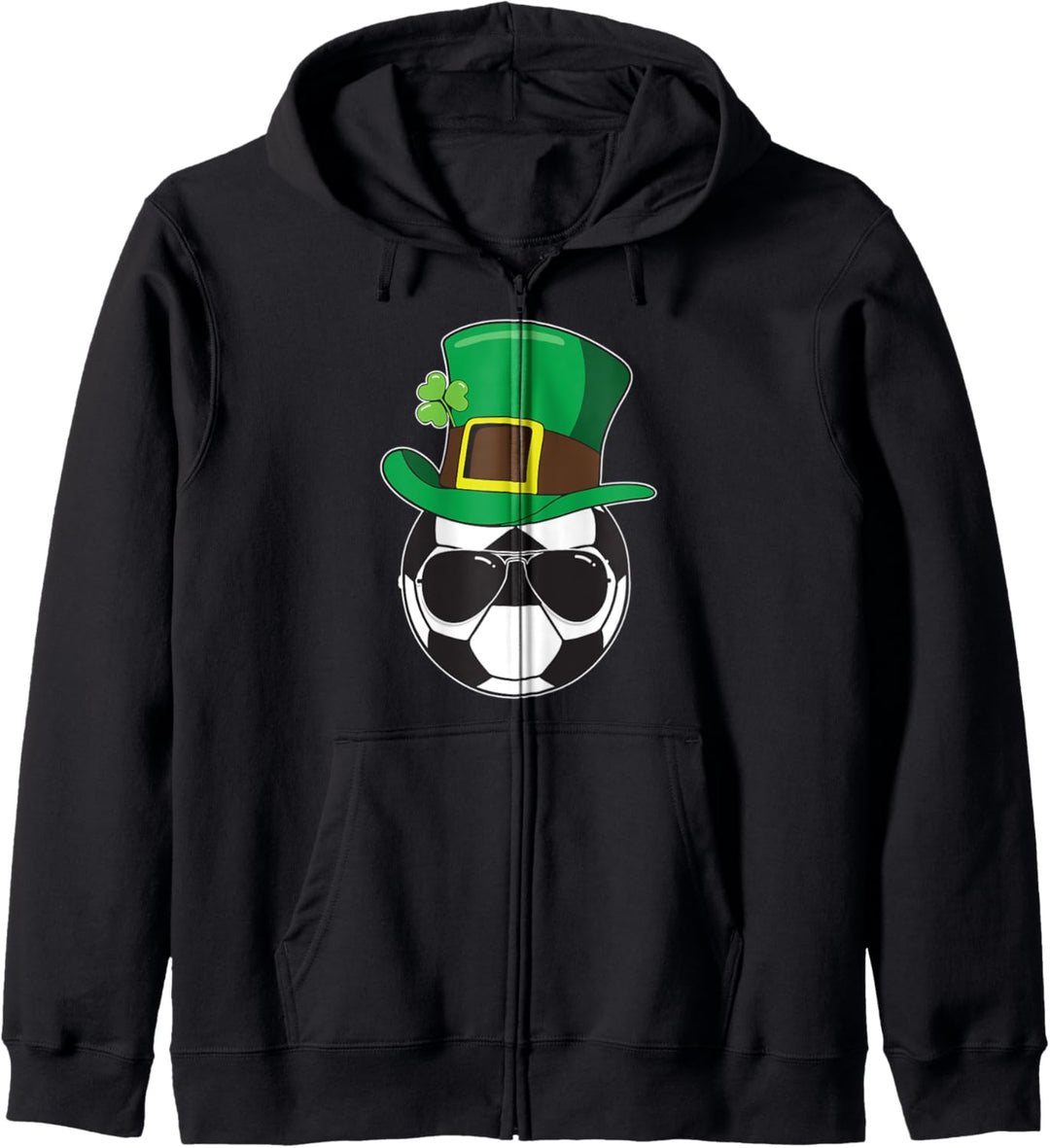 Fussball St. Patricks Day Kleeblatt Shamrock Jungen Kinder Kapuzenjacke