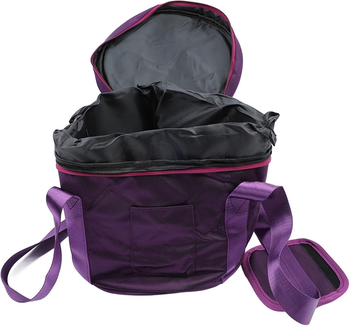 SEAFRONT Lila Kristall-Klangschalen-Etui, Verdicktes Design, Musikschalen-Tasche mit Doppelreissvers