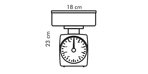 Tescoma ACCURA Küchenwaage, analoge Haushaltswaage bis 5kg mit 20g-Teilung, grosse Skala, kompakt un