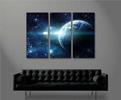 islandburner Bild Bilder auf Leinwand Sterne Weltall Space 3p XXL Poster Leinwandbild Wandbild Dekoa