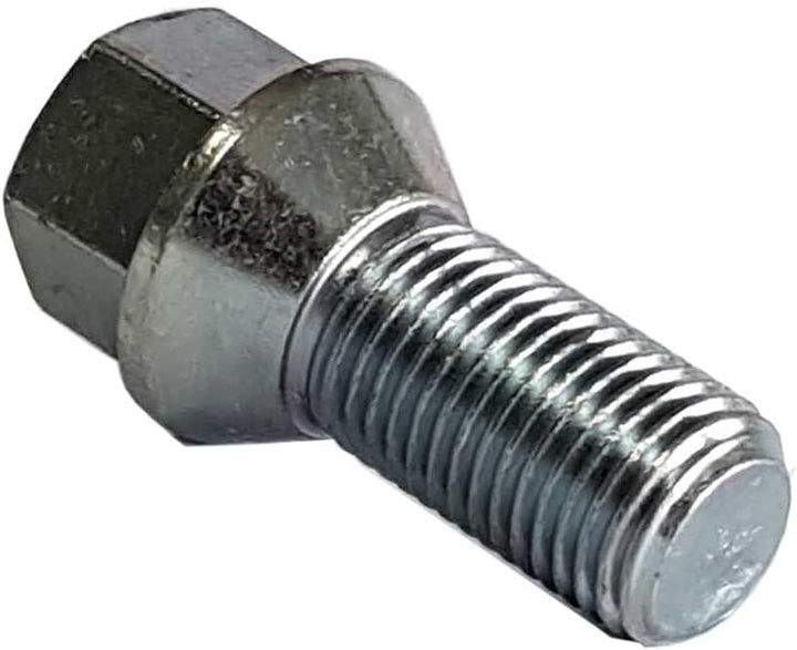TRACER 20 Radschrauben Radbolzen Kegelbund M14x1,5 25mm Silber, Sechskant, Edelstahl, Klasse 10.9, K