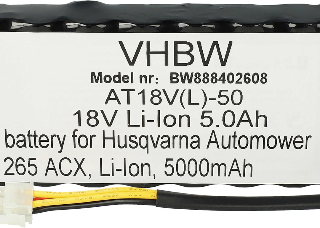 vhbw Akku kompatibel mit Husqvarna Automower 265 ACX 2014, 265 ACX 2013, 265 ACX 2012, 265 ACX Rasen