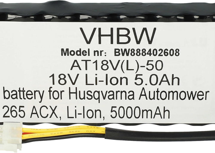 vhbw Akku kompatibel mit Husqvarna Automower 265 ACX 2014, 265 ACX 2013, 265 ACX 2012, 265 ACX Rasen