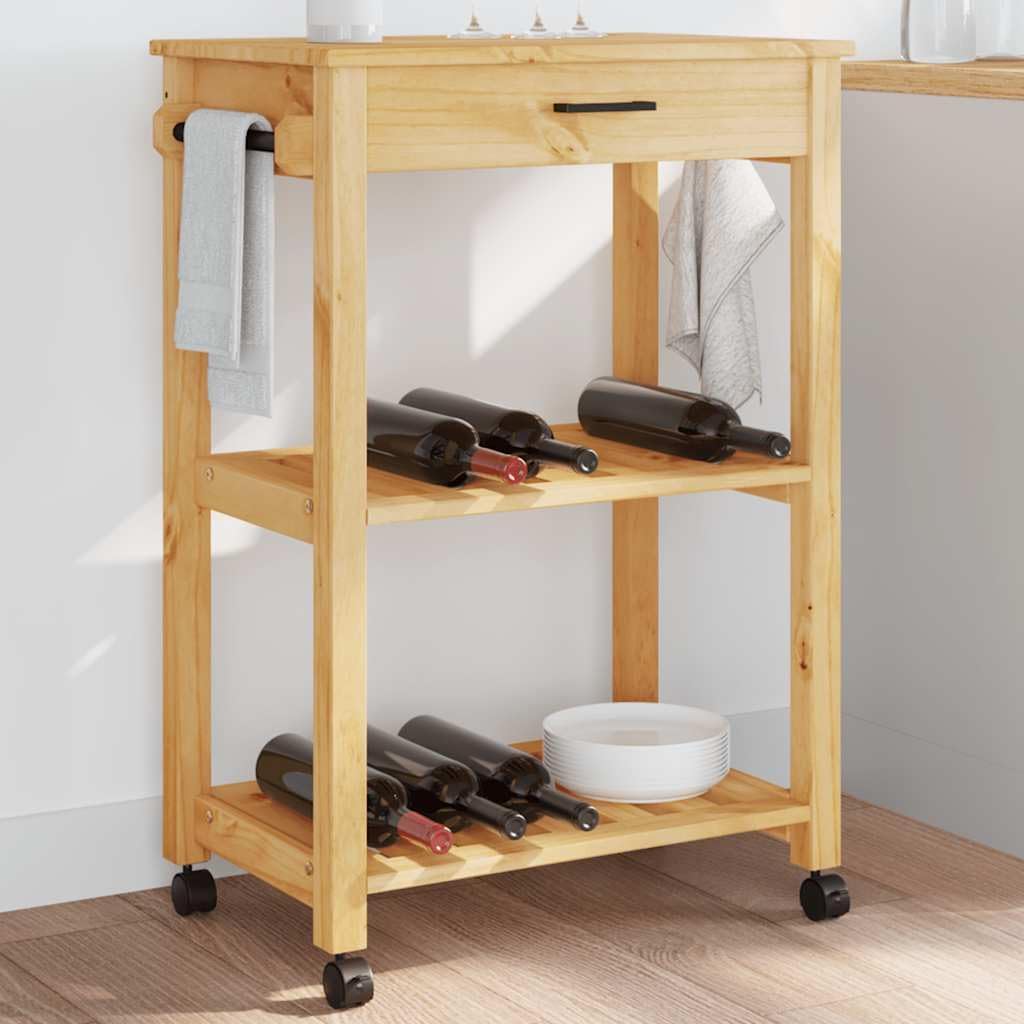 vidaXL Küchenwagen, Servierwagen mit viel Stauraum, Beistellwagen für Küche Wohnzimmer Badezimmer, T