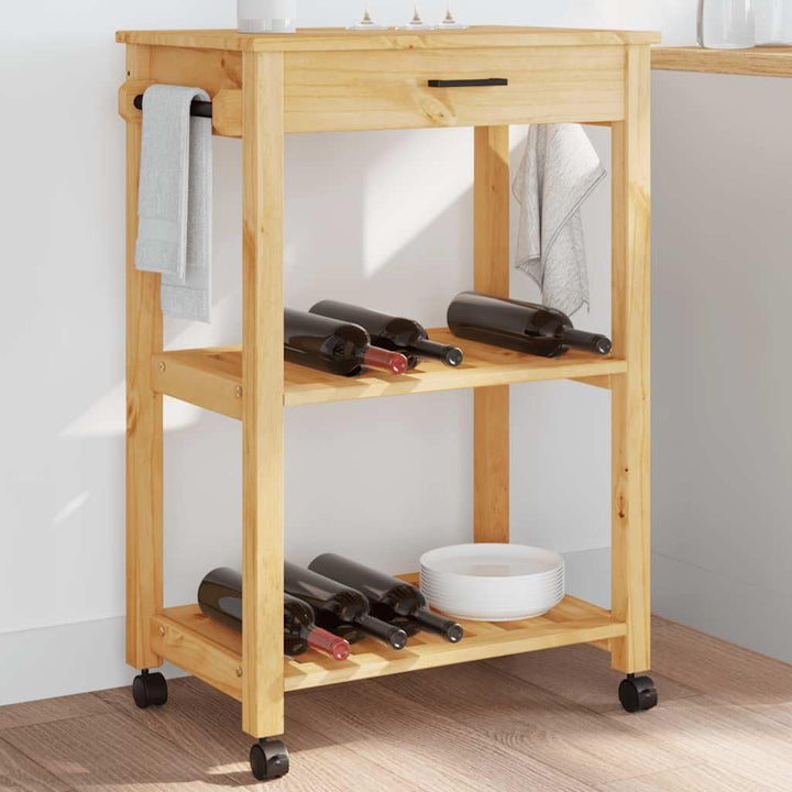 vidaXL Küchenwagen, Servierwagen mit viel Stauraum, Beistellwagen für Küche Wohnzimmer Badezimmer, T