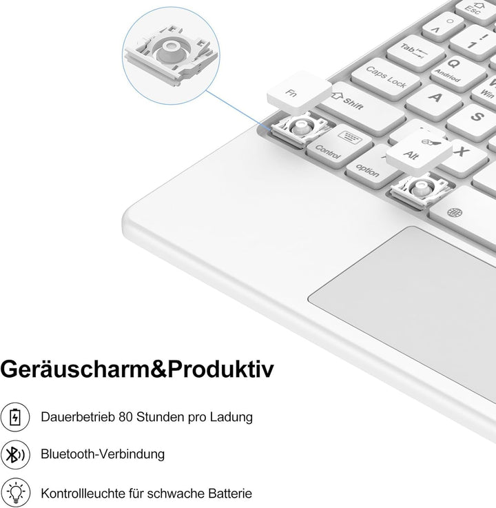 Tastatur für iPad Air 11” M4 2026/M3 2025/M2 2024 con Touchpad, Schutzhülle mit Stifthalter, Hülle B