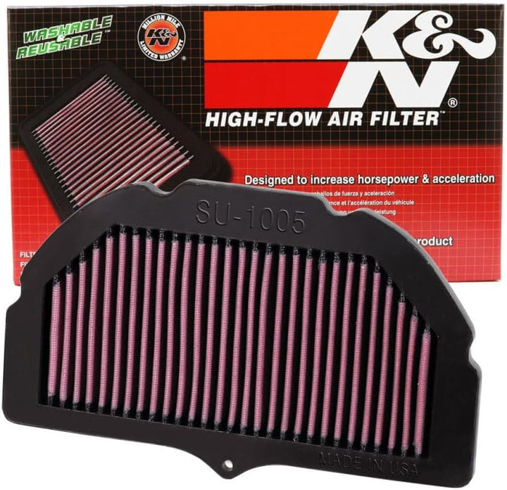 K&N SU-1005 Motorrad K&N Tauschluftfilter Suzuki GSX-R 1000, Rot