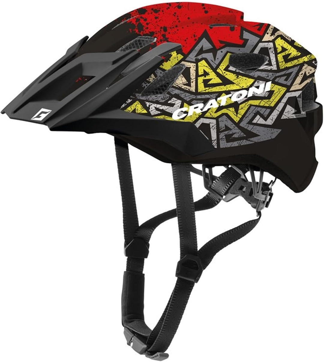 Cratoni Allride Junior Jugend Fahrradhelm Kinderhelm Allround wildes rot Uni (53-59 cm), wildes rot