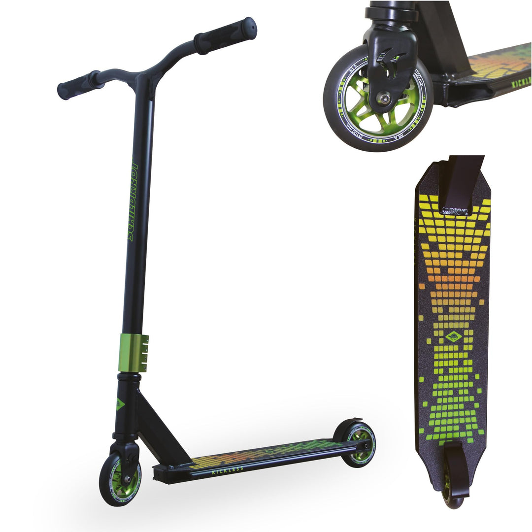 Schildkröt Stunt Scooter Kickless, toller Stuntscooter mit HIC-Compression und Alu-Felge, 100 mm PU