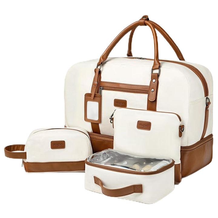 Wogarl Weekender Taschen für Damen, grosse Segeltuch-Übernachtungstasche, Reisetasche, Handgepäck, S