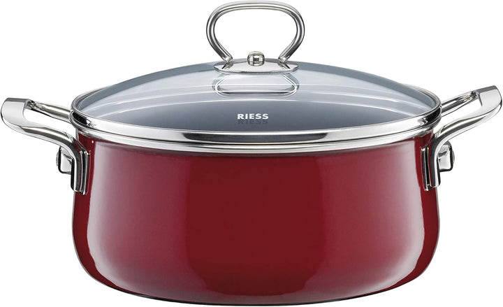 Riess, 0584-008, Familien-Set 5-teilig, NOUVELLE - ROSSO EXTRA STARK, bestehend aus: Fleischtopf mit