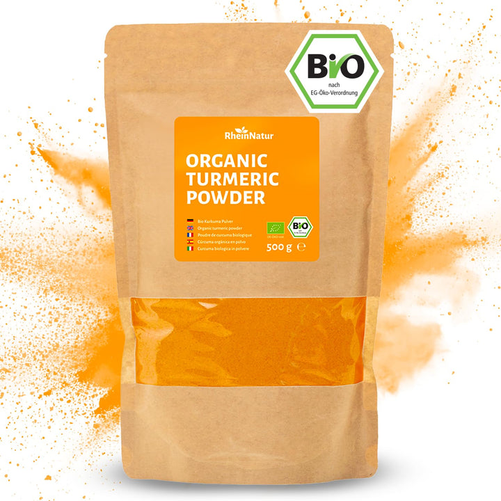 RheinNatur Bio Kurkuma Pulver 500 g - 100% fein gemahlene Kurkumawurzel