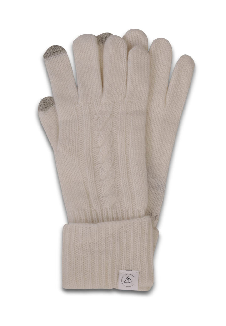 Edle 100% Kaschmir Handschuhe mit Muster, Touchscreen tauglich für Damen und Herren (S/M und L/XL) L