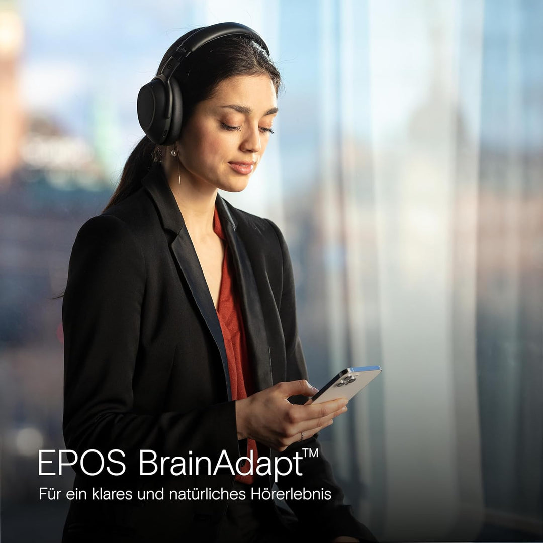 EPOS Adapt 660 USB-C Kabelloses Bluetooth Headset – Hybride ANC, UC-Zertifiziert, Geräuschunterdrück