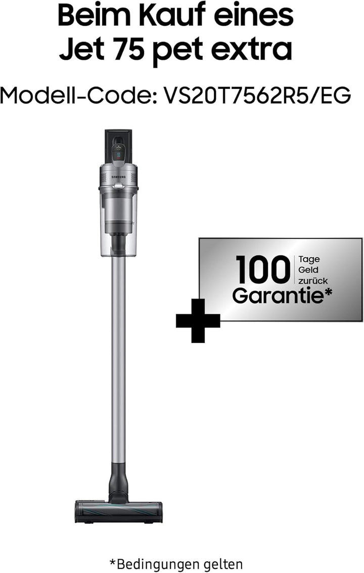 Samsung Jet 75 pet extra VS20T7562R5/EG, Akku-Handstaubsauger inklusive Ersatzakku, kabellos, beutel