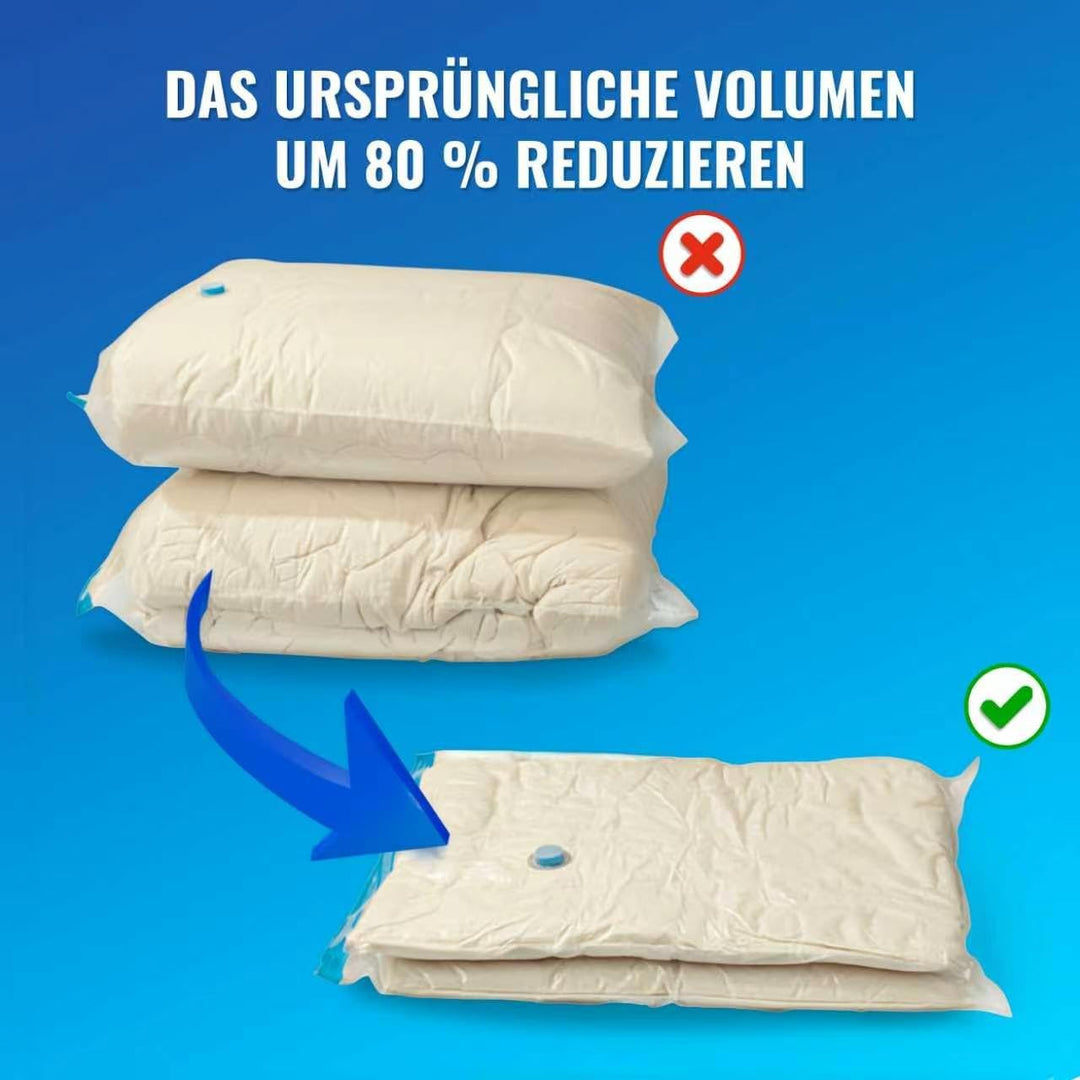Allyson® Vakuumbeutel ohne Pumpe, 16er Set, Kleidung, Bettdecken &amp; Kissen | mit Staubsauger vakuumie