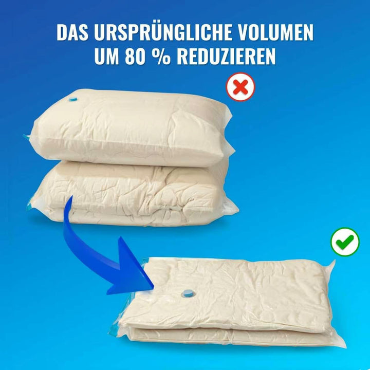 Allyson® Vakuumbeutel ohne Pumpe, 16er Set, Kleidung, Bettdecken &amp; Kissen | mit Staubsauger vakuumie