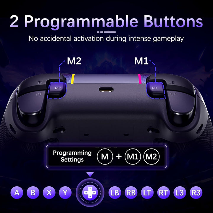 AKNES EasySMX X05Pro PC-Controller für PC/Switch/Android/iOS, Leise Spieltasten, Hall-Effekt-Joystic