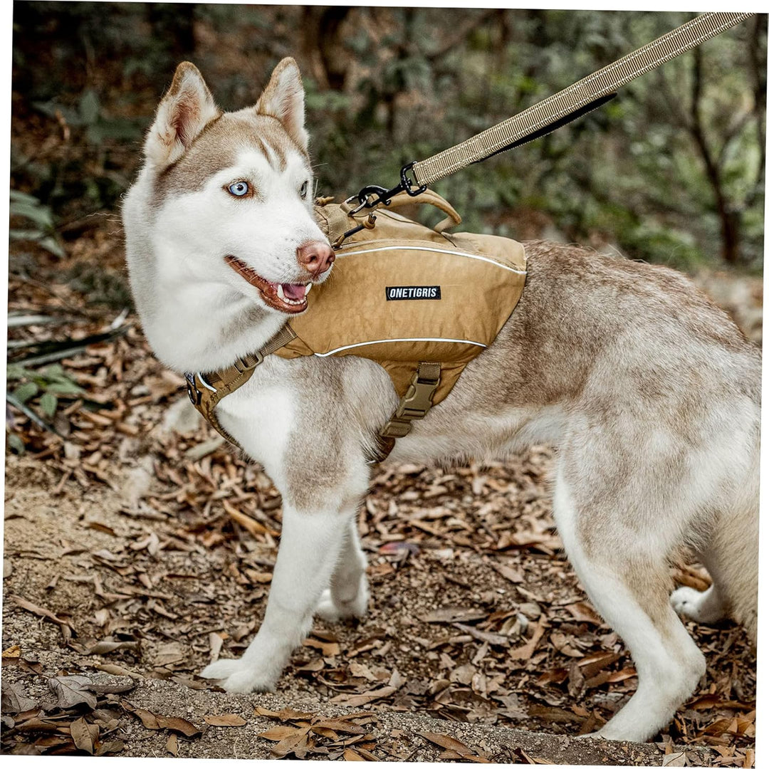 OneTigris CAMELUS Hunderucksack Reissen Camping Wandern Hundebackpack für M/L Grösse Hunde (M, Coyot