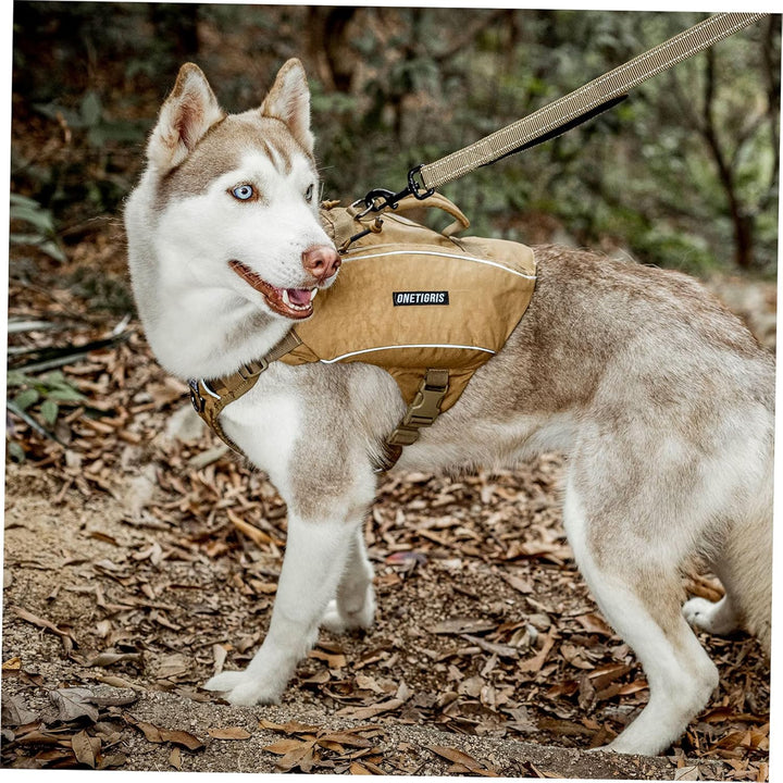 OneTigris CAMELUS Hunderucksack Reissen Camping Wandern Hundebackpack für M/L Grösse Hunde (M, Coyot