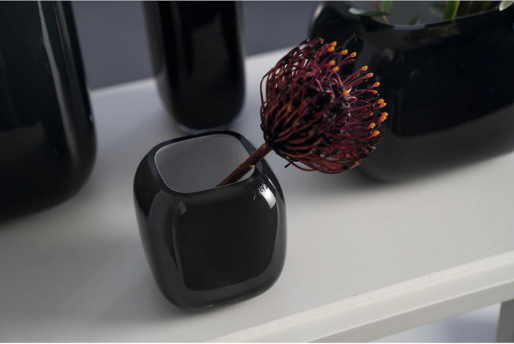 LEONARDO HOME Vase MILANO 9,3 cm grau 041649, Glas Grau 9 cm, Grau 9 cm