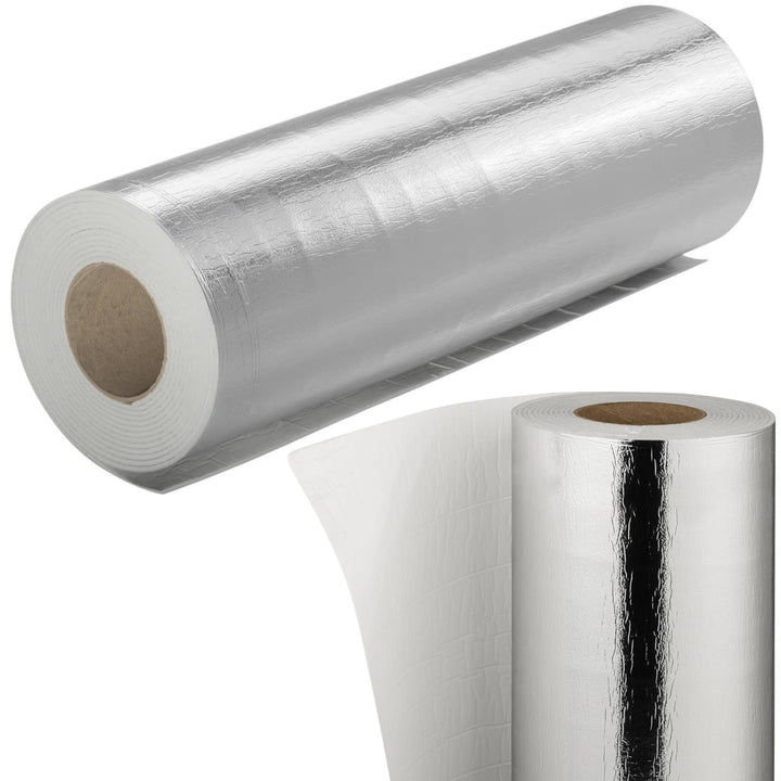 Selbstklebende Heizkörper Reflexionsfolie 5m x 0,48m x 3mm | Wandisolierung Reflexionsplatte Reflekt