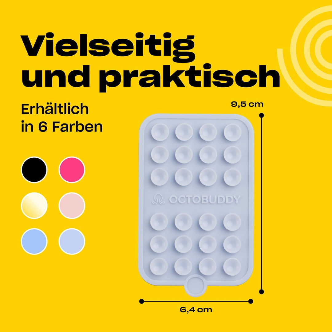 OCTOBUDDY Double - doppelseitige Silikon-Saugnapf Halterung fürs Handy - freihändige Saugnapfhalteru