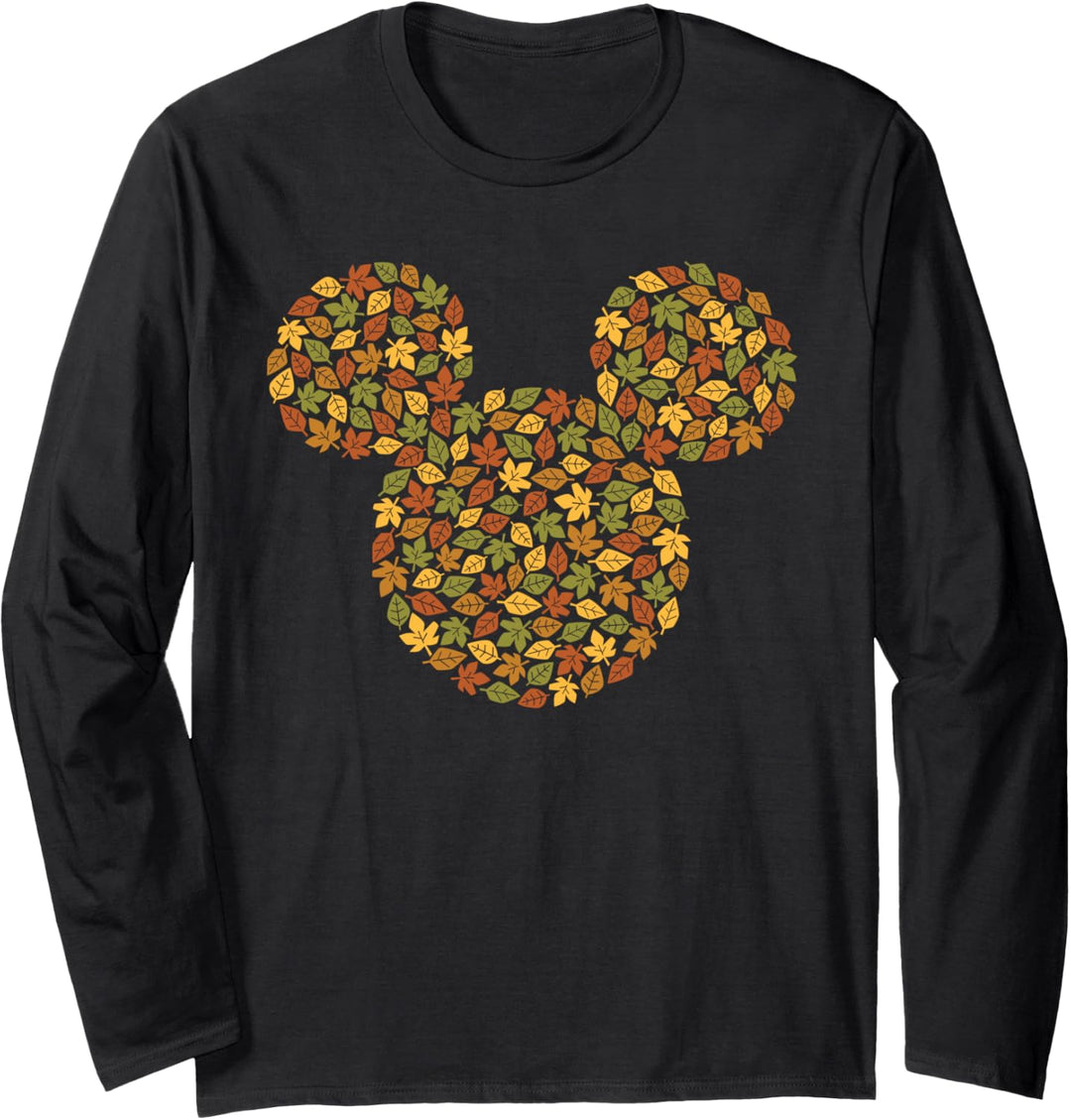 Disney Mickey Mouse Icon Autumn Fall Leaves Langarmshirt